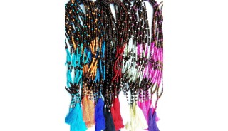 free shipping wholesale tassels wooden necklaces ethnic design 60 pieces alot